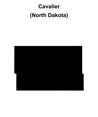 Cavalier County (Kuzey Dakota) boş ana hat haritası