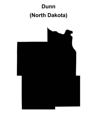 Dunn County (Kuzey Dakota) boş ana hat haritası