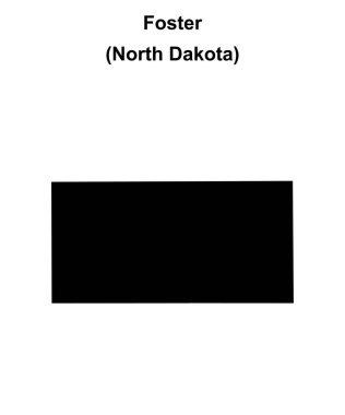 Foster County (Kuzey Dakota) boş ana hat haritası