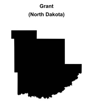 Grant County (Kuzey Dakota) boş ana hat haritası