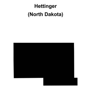 Hettinger İlçesi (Kuzey Dakota) boş ana hat haritası