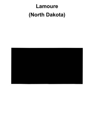 Lamoure İlçesi (Kuzey Dakota) boş ana hat haritası