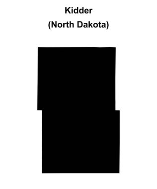 Kidder County (Kuzey Dakota) boş ana hat haritası