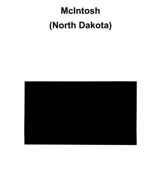 McIntosh İlçesi (Kuzey Dakota) boş ana hat haritası