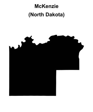 McKenzie İlçesi (Kuzey Dakota) boş ana hat haritası