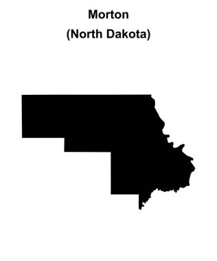 Morton County (Kuzey Dakota) boş ana hat haritası