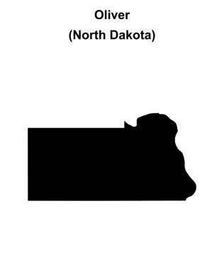 Oliver County (Kuzey Dakota) boş ana hat haritası