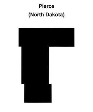 Pierce County (Kuzey Dakota) boş ana hat haritası