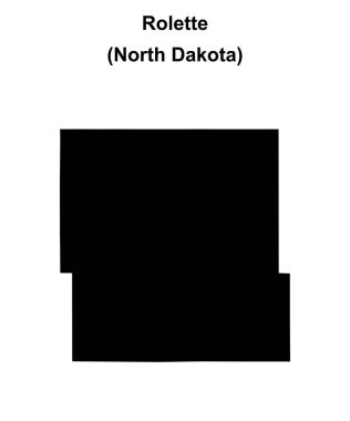 Rolette County (Kuzey Dakota) boş ana hat haritası