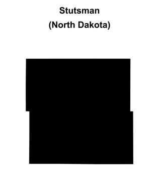 Stutsman İlçesi (Kuzey Dakota) boş ana hat haritası