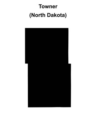 Towner County (Kuzey Dakota) boş ana hat haritası