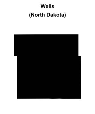 Wells County (Kuzey Dakota) boş ana hat haritası