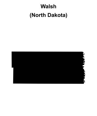 Walsh County (Kuzey Dakota) boş ana hat haritası