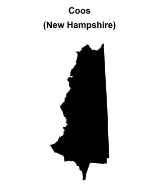Coos County (New Hamshire) boş ana hat haritası
