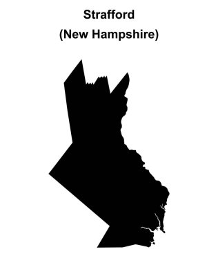 Strafford County (New Hamshire) boş ana hat haritası