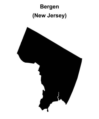 Bergen County (New Jersey) boş ana hat haritası