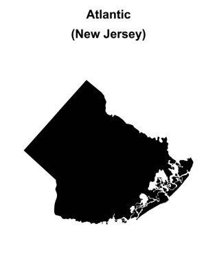 Atlantic County (New Jersey) boş ana hat haritası