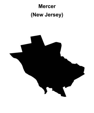 Mercer County (New Jersey) boş ana hat haritası
