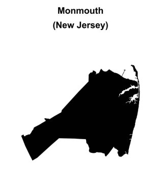 Monmouth County (New Jersey) boş ana hat haritası