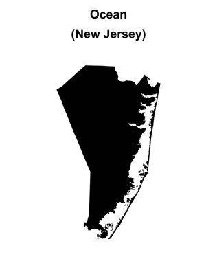 Ocean County (New Jersey) boş ana hat haritası