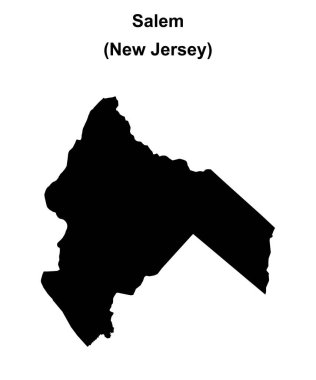 Salem County (New Jersey) boş ana hat haritası