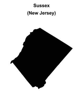 Sussex County (New Jersey) boş ana hat haritası