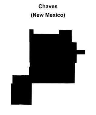 Chaves County (New Mexico) boş ana hat haritası