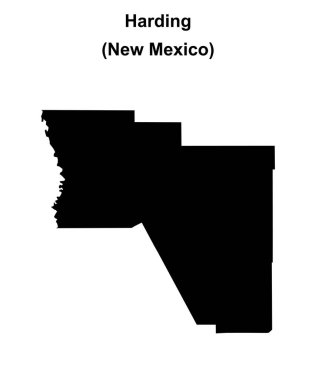 Harding County (New Mexico) boş ana hat haritası