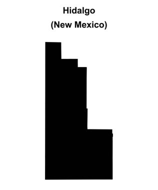 Hidalgo İlçesi (New Mexico) boş ana hat haritası