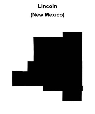 Lincoln County (New Mexico) boş ana hat haritası