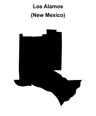 Los Alamos İlçesi (New Mexico) boş ana hat haritası