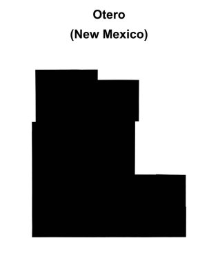 Otero County (New Mexico) boş ana hat haritası