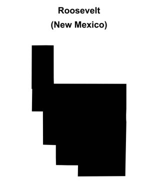Roosevelt County (New Mexico) boş ana hat haritası