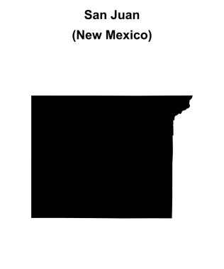San Juan İlçesi (New Mexico) boş ana hat haritası