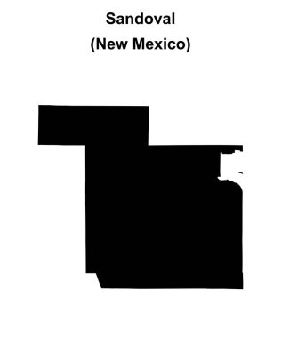 Sandoval İlçesi (New Mexico) boş ana hat haritası