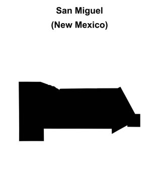 San Miguel ilçesi (New Mexico) boş ana hat haritası