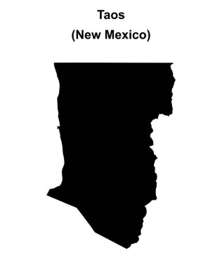 Taos County (New Mexico) boş ana hat haritası