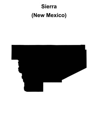 Sierra County (New Mexico) boş ana hat haritası