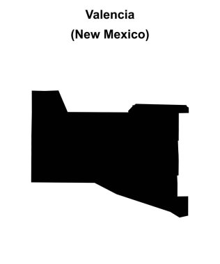 Valencia İlçesi (New Mexico) boş ana hat haritası