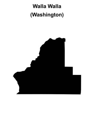Walla Walla County (Washington) boş ana hat haritası