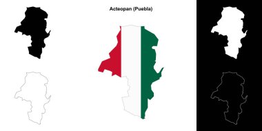 Acteopan belediyesi (Puebla) ana hat haritası seti