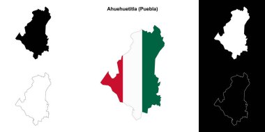 Ahuehuetitla belediyesi (Puebla) ana hat haritası seti