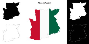 Atıksal belediye (Puebla) ana hat haritası seti