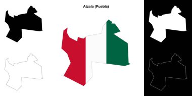 Atzala belediyesi (Puebla) ana hat haritası seti