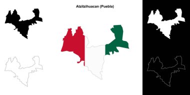 Atzitzihuacan belediyesi (Puebla) ana hat haritası seti