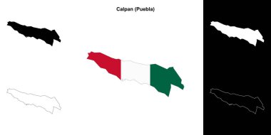 Calpan belediyesi (Puebla) ana hat haritası seti