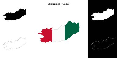 Chiautzingo belediyesi (Puebla) ana hat haritası seti