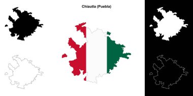 Chiautla belediyesi (Puebla) ana hat haritası seti