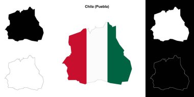 Chila belediyesi (Puebla) ana hat haritası seti