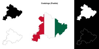 Coatzingo belediyesi (Puebla) ana hat haritası seti